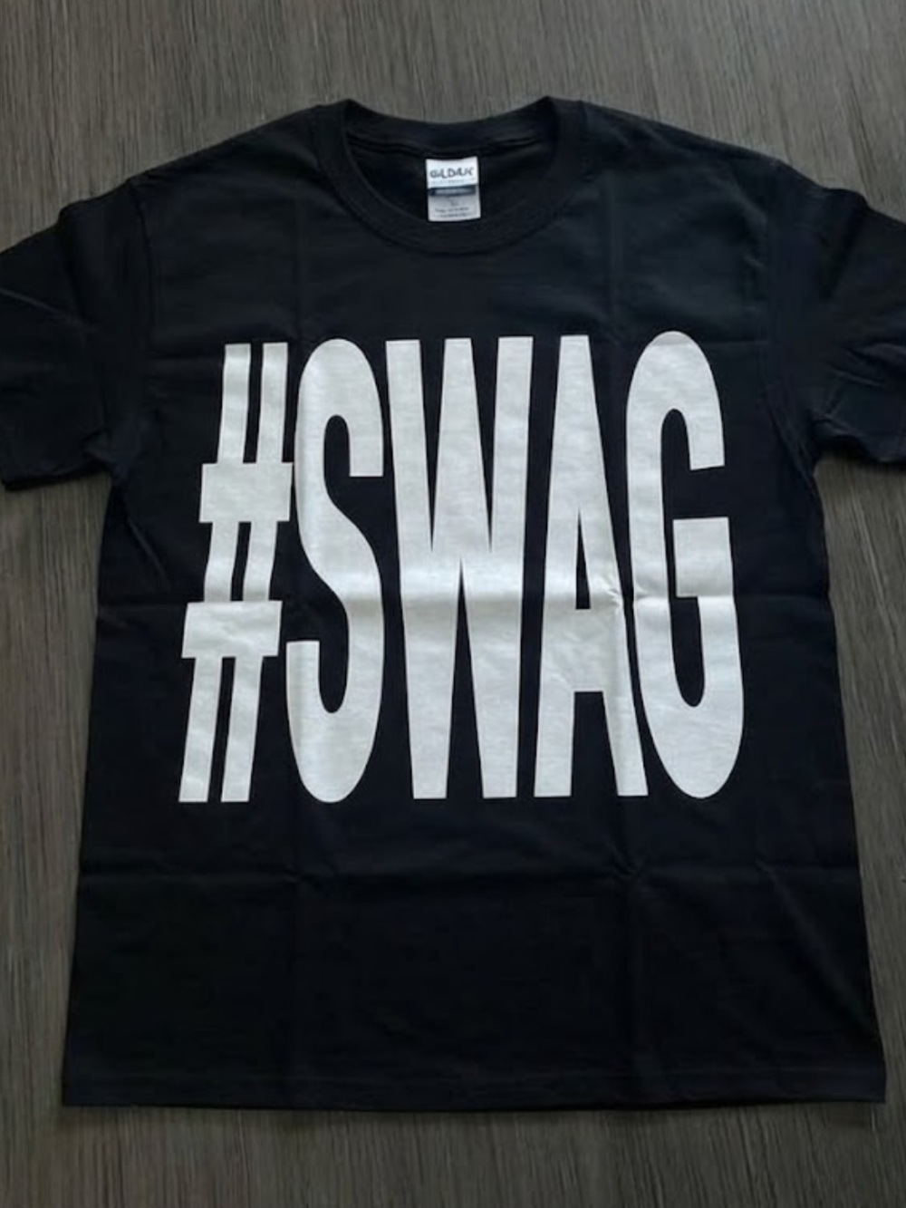 Gildan Unisex’s Black #SWAG Graphic Tee
